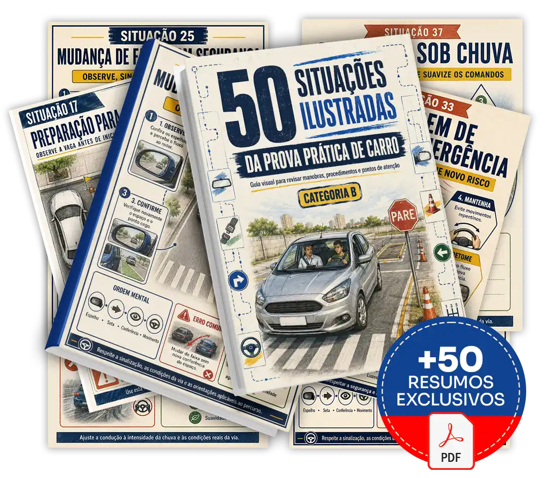 50 Situações Ilustradas da Prova Prática de Carro
